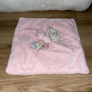 Carter's Pink Butterfly Floral Plush Lovey Security Blanket